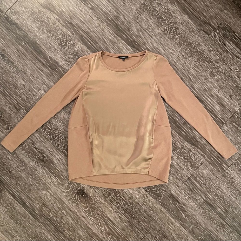 Lafayette 148 wool silk front sweater